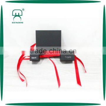 Custom Logo Black Gift Jewelry Box Paper