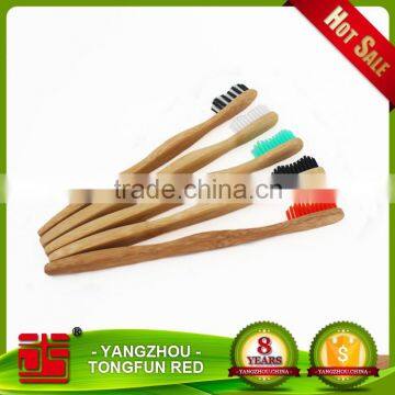 High Quality colorful charcoal wholesale wooden bamboo toothbrush