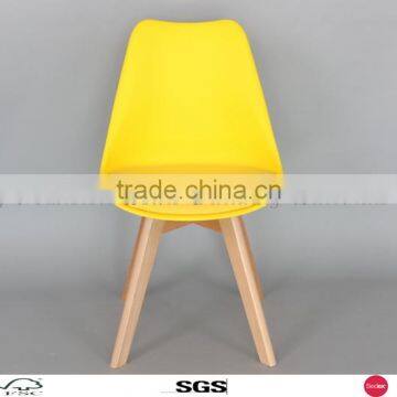 Modern Yellow Emes chair /firm chair made of PP ABS and solid wood...