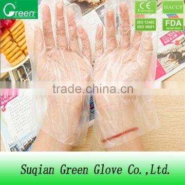 clear disposable plastic polyethylene gloves