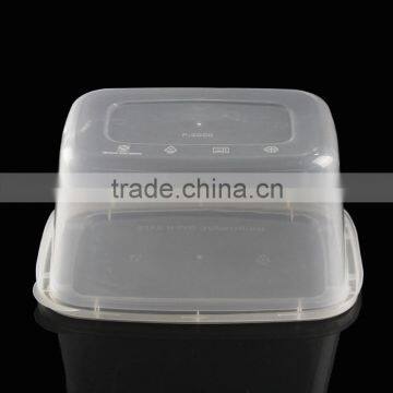 High Quality Plastic Food Container PP Box Flat Cover 2000ml photo-3