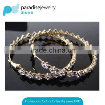 Factory Price 2016 hoop earrings Fashion Women Rhinestone Earrings Charm Jewelry Ear hoop