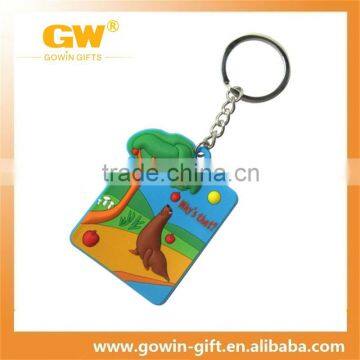 Beach travel souvnenir Custom moulded pvc keyring