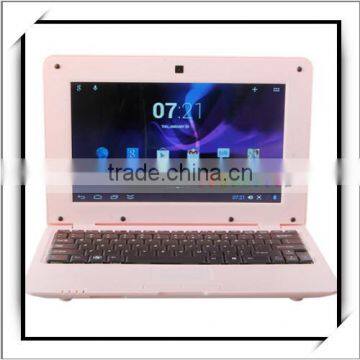 8GB 10 Inch Dual Core Wi-Fi Android 4.0 Laptop 2014 New Android Laptop Netbook Pink Shell Black Keyboard