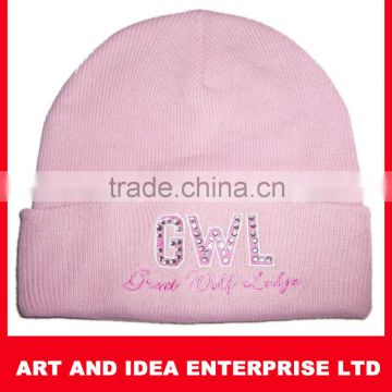 Latest promotion knitting custom beanie hats