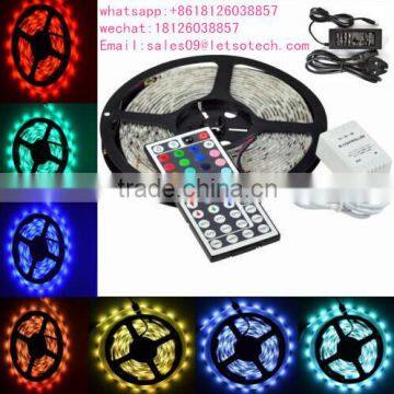 SMD5050 Magic Dream Color RGB LED Strip 5M 300 LedS 44 Keys IR Remote Controller 12V 5A Power Adapter Flexible Light