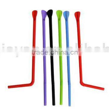 Colorful Spoon Straw Unwrapped