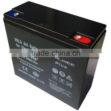 12v20Ah sealed lead acid(SLA) rechargeable battery for electric wheelchair