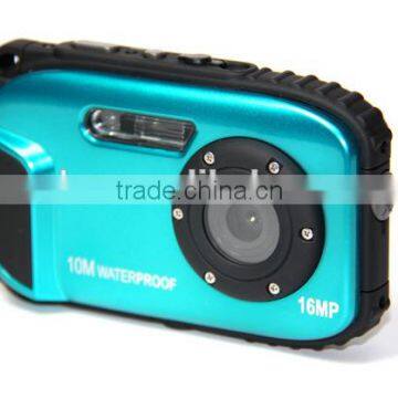 Fashion design 12 MP on a 2.7 inch LCD screen waterproof anti-shake digitai camera