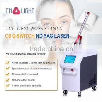 Big Movable Screen Powerful Active Q-switch nd Yag Laser for Tattoo Removal and Eyeline Single Pulse