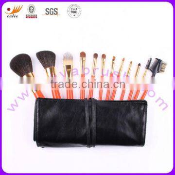 12pcs goat hair private label makeup tools with shinning color