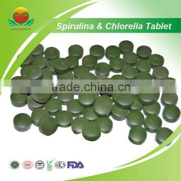 Best Selling Spirulina & Chlorella Tablets (500mg 1000mg per tablet)