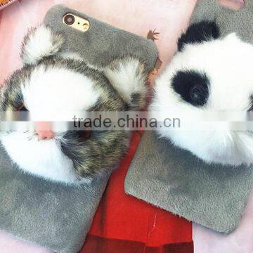 cute plush animal head Mobile Phone Cases