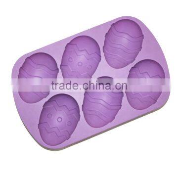 6 cups silicone Easter egg shaped cake mold/muffin mould/pastry mould