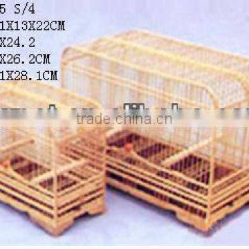 Outdoor unique wooden bamboo bird cage, hanging bamboo/wooden bird cage for hot sale