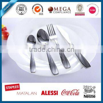 Certificated widely used 4-Piece Flatware Set, Mirror Polished Luxury Design cutlery,used rhinestone setting machine