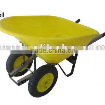 Heavy Duty plastic Wheelbarrow with double pneumatic wheel WH8802