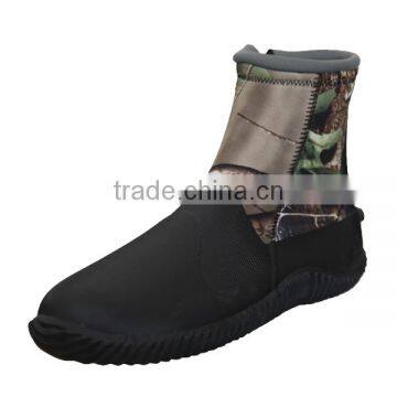 Mens Ankle Camo Neoprene Garden Boots With Zipper