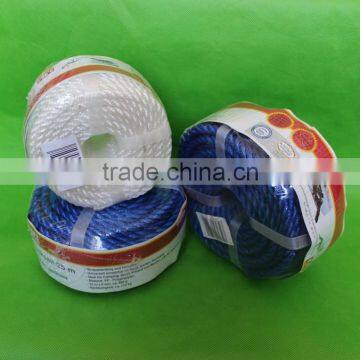 colored PE twist 3strand rope for supermarket