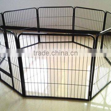 Heavy Duty Dog Playpen Square Tube Large Dogs Fence Pet Black Fence