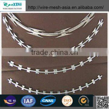 ISO galvanized barbed wire, razor barbed wire concertina razor barbed wire