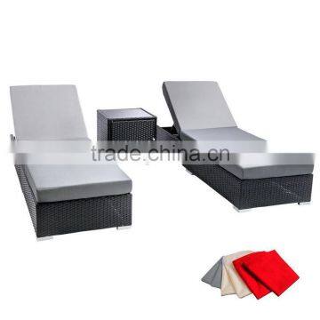 Furniture of rattan sun lounger, rattan garden furniture, outdoor sun lounger