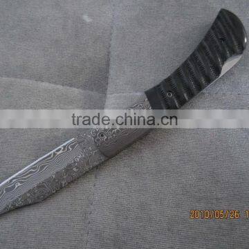 Damascus Fine Edge Folding Pocket Knife With Lockback photo-6