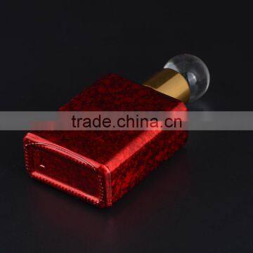 Square Shaped UV Crakle Colored Essential Oil Bottle Empty Refillable Glass Perfume Bottles 15ml With Glass Stick Stopper photo-5