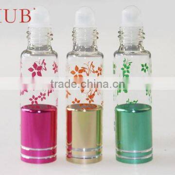 Pocket Sized 8ml Empty Refillable Glass Roll on Deodorant Bottle With Aluminum Cap for Cosmetic Essential Oil photo-3
