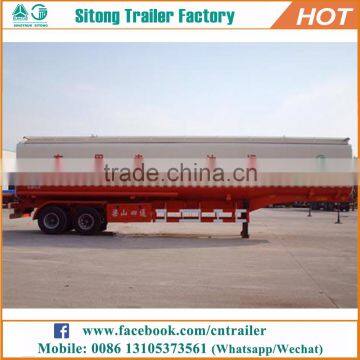 Truck trailer tri axles 45000 liters oil tank trailers 50cbm used fuel trailer for sale