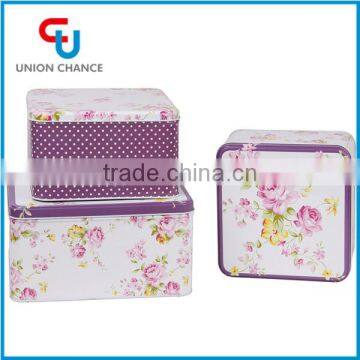 Square stackable cake tin boxes