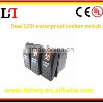 Dual LED waterpoof rocker switch