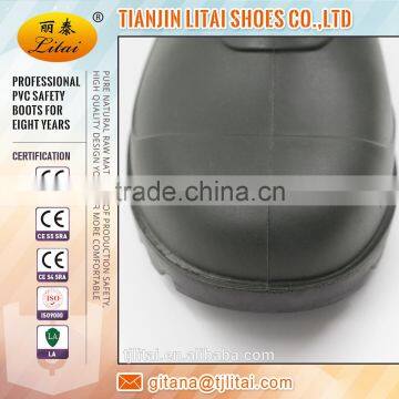 Green Black Cheap PVC Safety Rain Boots photo-2
