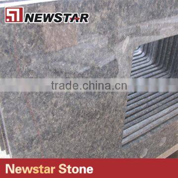 Blue Polished Granite Countertop Metal Countertop Edges photo-5