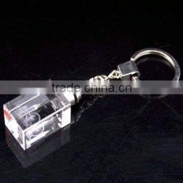 cute crystal handmade keychain with led lamp