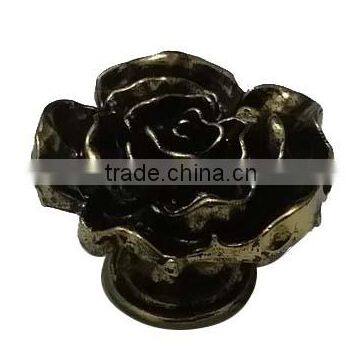 Cusomized vintage rose flower furniture drawer knobs