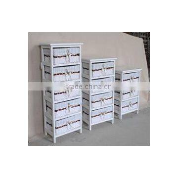 Wooden Cabinet With Fabric Drawer /Living Room Chest photo-5