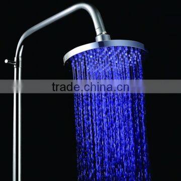 Smart High Quality LED Bathroom LED Color Change Shower Head, Temperature Sense Multiple Color LED Overhead Round Shower Head