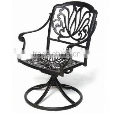 Antique Bronze Bar Rotating Single Cast Aluminum Swivel Chair