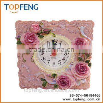 Petite Floral Alarm Clock/antique table clock/rose clock