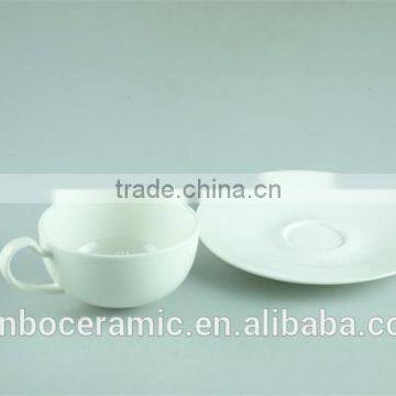 Ceramic Porcelain White Cup Saucer Set, Bulk Tea Cups and Saucers Cheap, Coffee Cup and Saucer photo-5