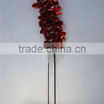 Home Garden Decoration 90cm Hight Red Gold String 19 Flowers Cymbidium Orchid Artificial Wedding Flowers ELH03 0402 photo-2