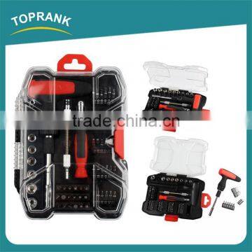 61pcs small hand tool T handle ratchet screwdriver set