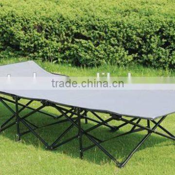 Portable outdoor folding steel tube frame garden bench