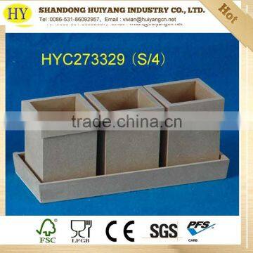 Wholesale Custom Desktop MDF Wood Pen Holder photo-2