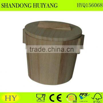 unfinished paulownia natural wooden bucket