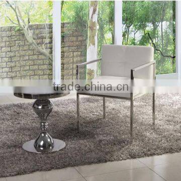 B8002 Stainless Steel Legs pu Leather Covers Dining Room Chair With Arms photo-4
