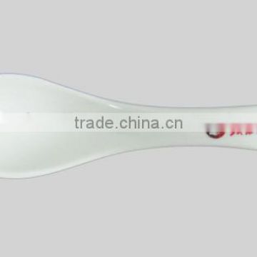 white melamine soup spoon