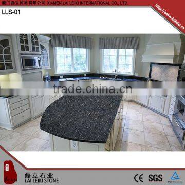 Simple design cold resistant Blue Pearl granite top for dining table