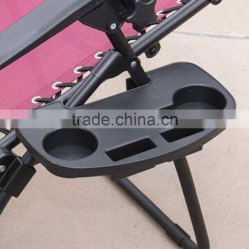 2 Pack Burgundy Folding Infinity Zero Gravity Chair With Cup Holder photo-5